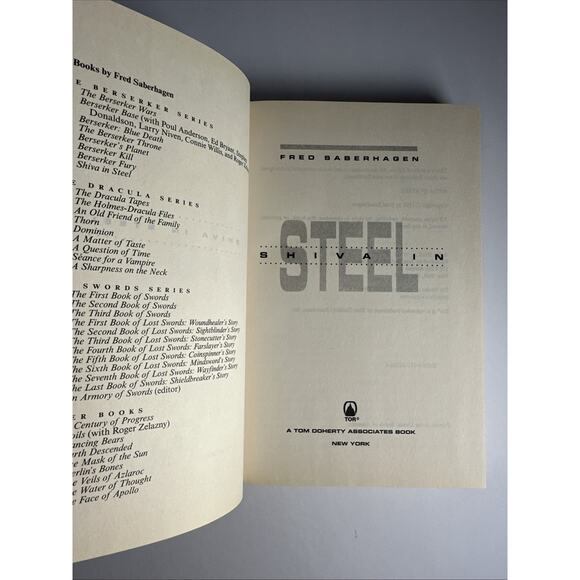 Shiva in Steel (Berserker Ser.; bk 14) by Fred Saberhagen (1998, Hardcover) - Picture 8 of 9